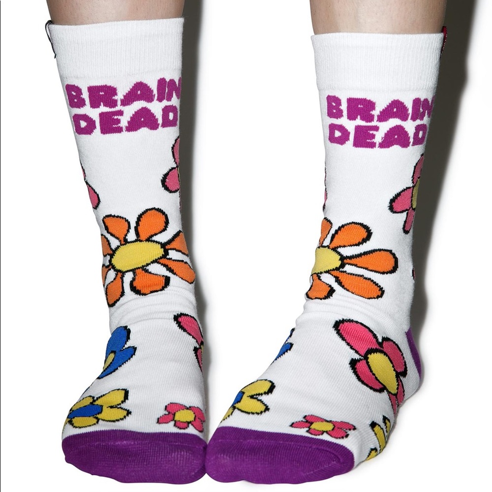 Bored Teenager Teenage Brain Dead Socks